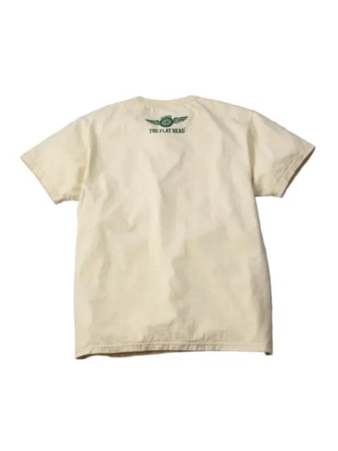 THE FLAT HEAD FN-THC-203 Three Needle Small Flying Wheel Tee Natural