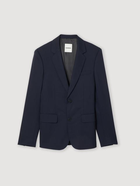 Sandro STRETCH WOOL SUIT JACKET