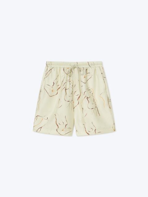 Nanushka DOXXI - Twill silk shorts - Line drawing