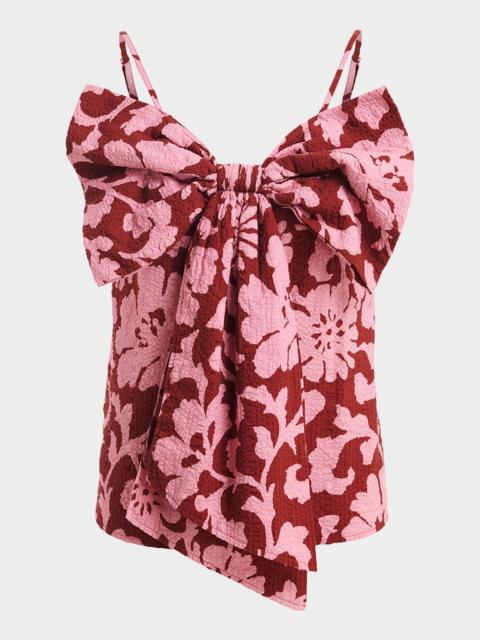 ESSENTIEL ANTWERP Floral Cotton Bow Top