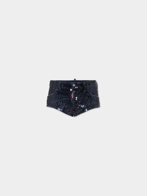DSQUARED2 BLUE SUPERNOVA MICRO SHORT PANTS
