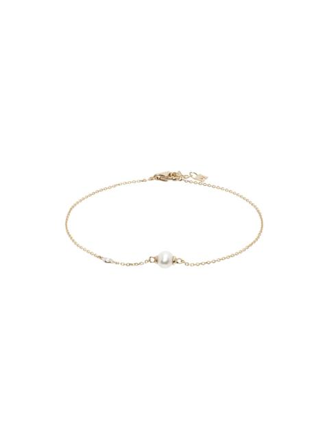 Gold 'Pearl and Diamond Dot' Bracelet