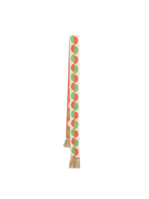 Valentino pattern-jacquard scarf