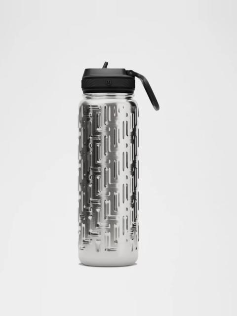 lululemon Back to Life Sport Bottle 24oz Straw Lid *Monogram Shadow