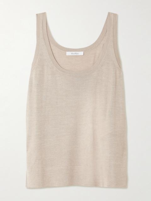 Max Mara Silk And Cashmere-blend Vest