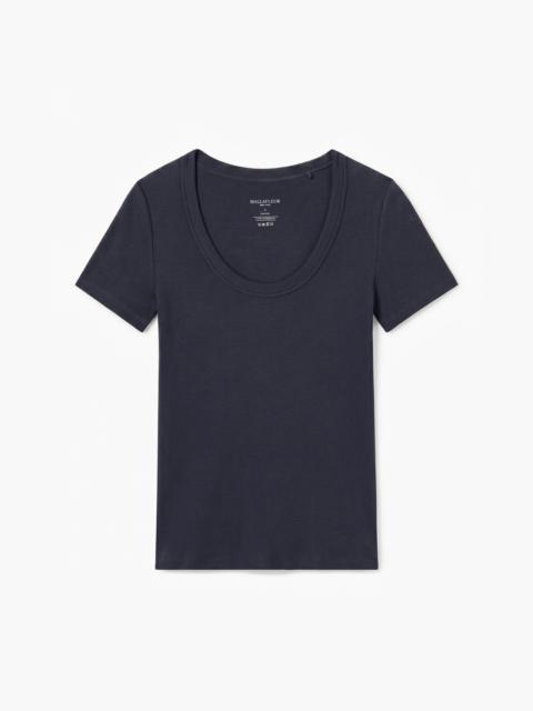 M.M.LaFleur Avi Scoopneck T-Shirt - Ribbed Pima Cotton