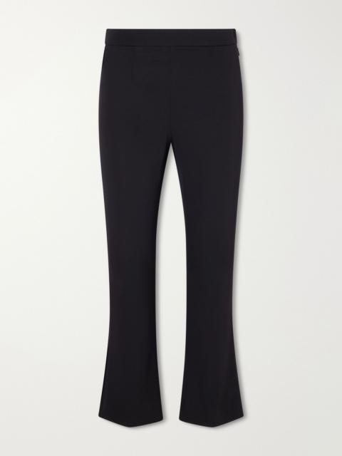 Dolce & Gabbana Charmeuse cropped silk-blend flared pants Black