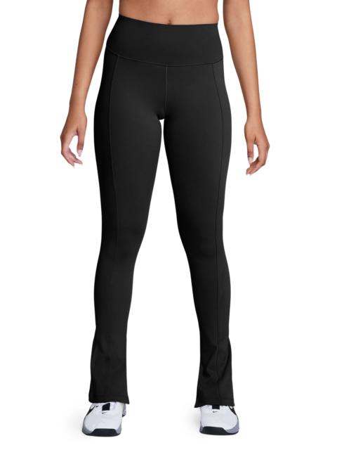 One High Waist Split Hem Leggings in Black/Jcg