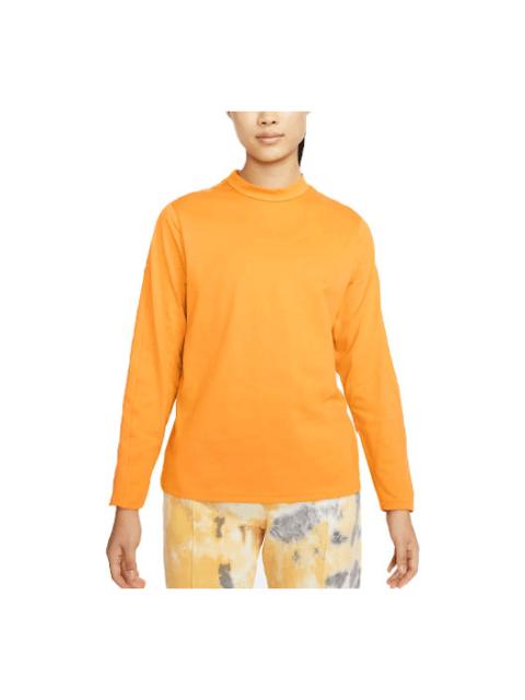 Nike (WMNS) Nike Sportswear Dri-FIT ADV Tech Pack Solid Color Breathable Half Turtleneck Long Sleeves Yel