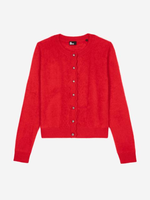 The Kooples RED CASHMERE CARDIGAN