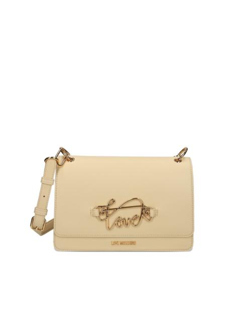Moschino logo-plaque shoulder bag