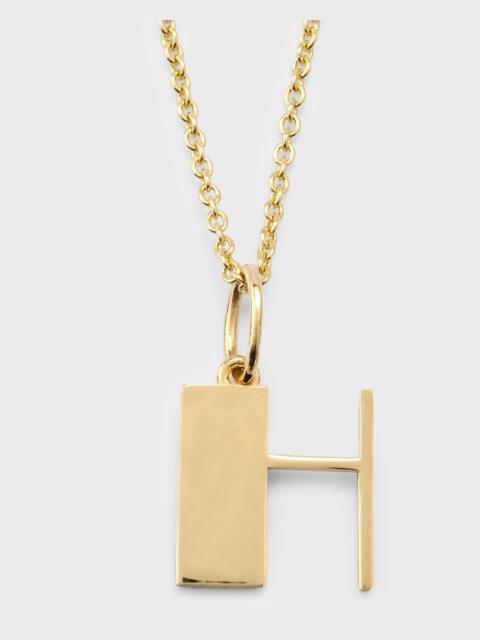 SYDNEY EVAN 14K Pure Block Initial Necklace
