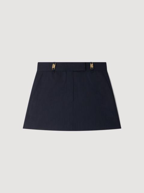 Sandro STRIPED WOOL SKORT
