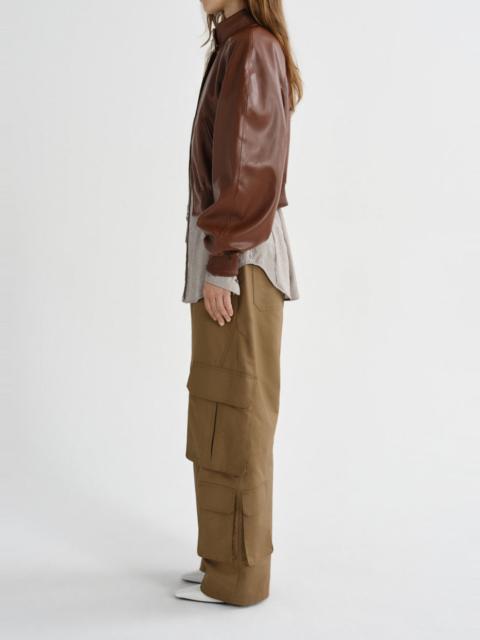 AGOLDE NOVA BOMBER JACKET IN PALISANDER