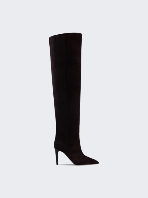 PARIS TEXAS Stiletto Over-the-knee Boot Black