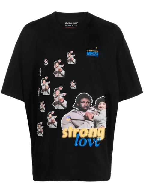 Strong Love-print cotton T-shirt