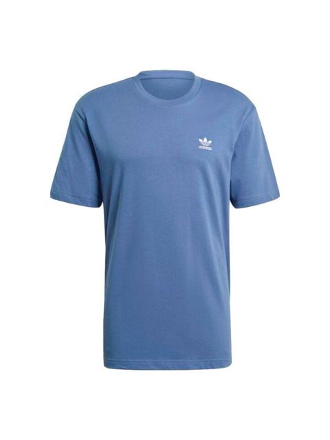 adidas adidas originals Logo Printing Sports Breathable Short Sleeve Royal blue GN3497