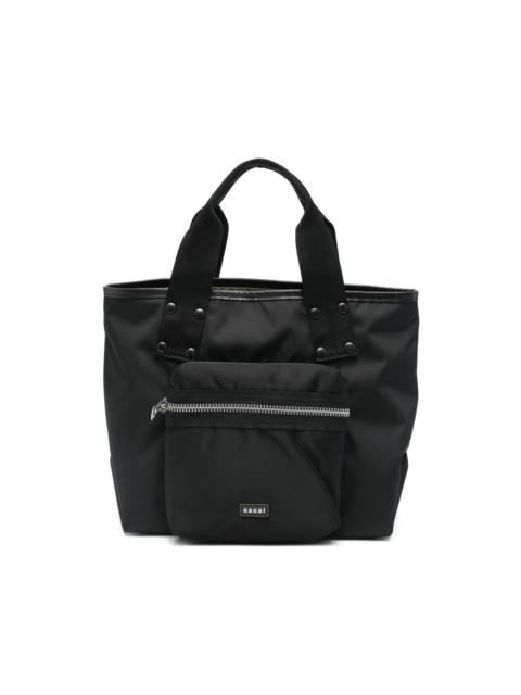 sacai zip pocket tote bag