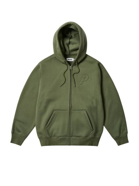 PALACE THERMAL EMBOSSED P3 ZIP HOOD THE DEEP GREEN