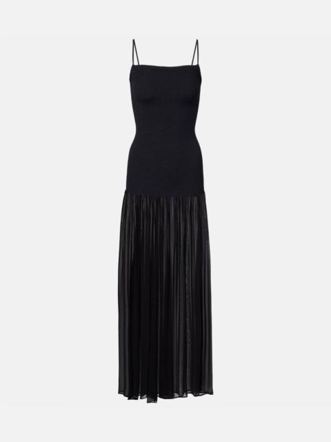 Hunza G Hybrid plissé maxi dress