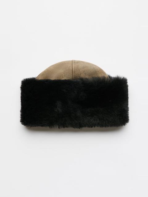 Our Legacy Blizzard Hat Smoky Black Dry Shearling