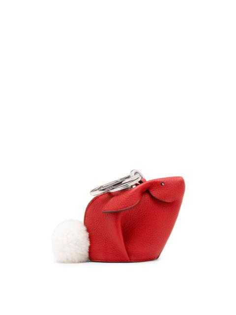 Bunny charm in soft grained calfskin