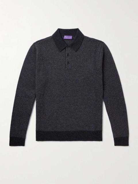 Ralph Lauren Herringbone Cashmere Polo Shirt