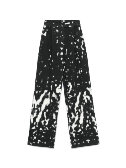 VIP【送料関税込】 DRIES VAN NOTEN HARTIA COTTON TROUSERS Dries Van Noten Hartia Pleated Cotton Wide Leg Sweatpants