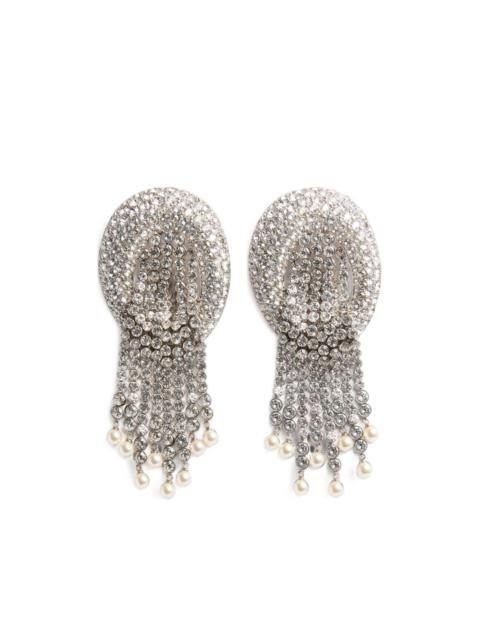 Valentino Kabarett crystal-embellished tassel earrings