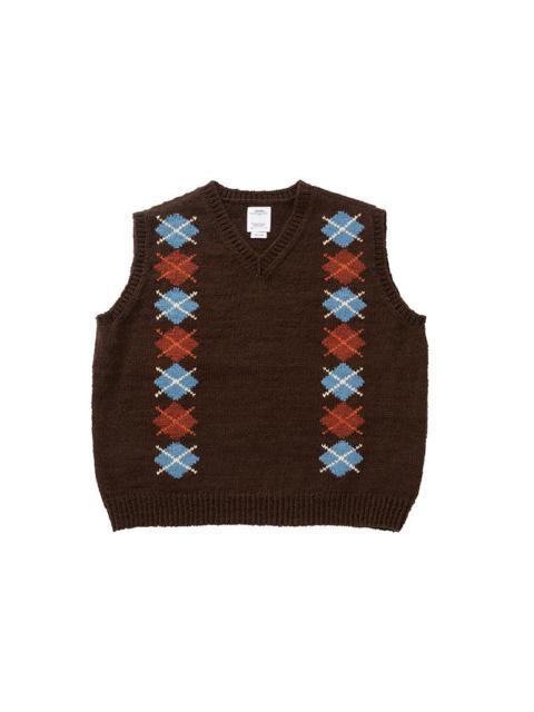 visvim DIAMANTE VEST KNIT BROWN