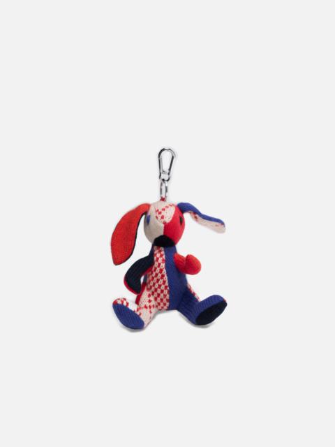 The Elder Statesman BUNNY PATCHWORK KEYCHAIN