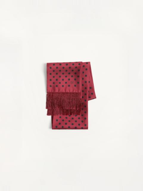 Valentino PLUSDEPOIS SILK BANDEAU SCARF WITH FRINGE