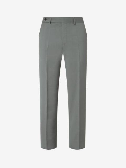 CORNELIANI Green silk and mohair twill trousers