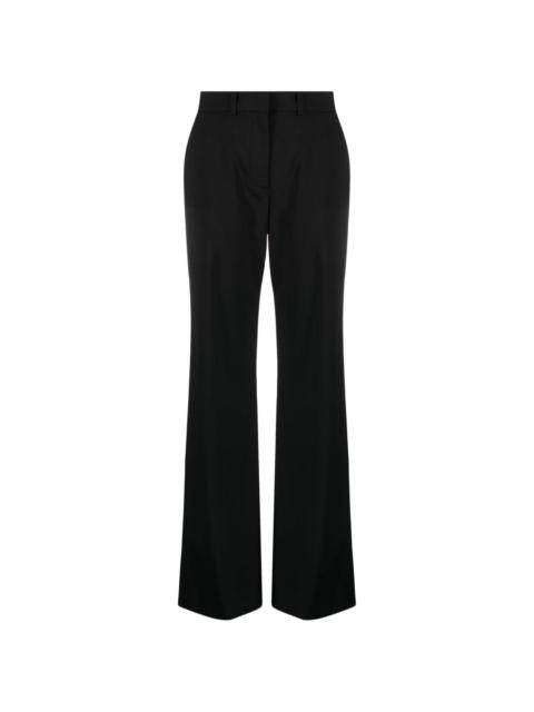 plain straight-leg trousers