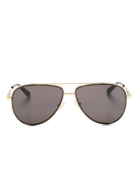 gold-tone pilot-frame sunglasses