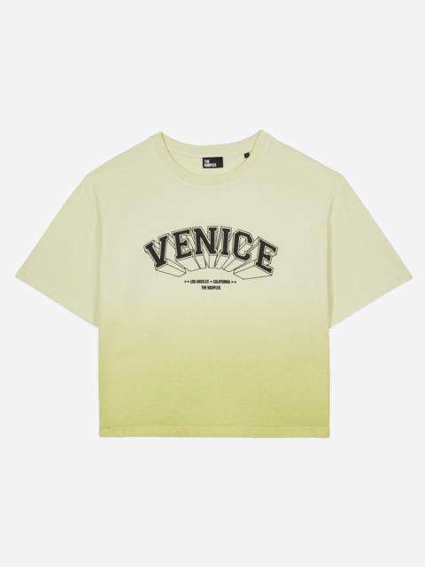 The Kooples GRADIENT YELLOW T-SHIRT WITH VENICE SERIGRAPHY