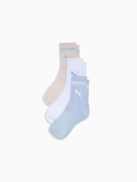 PUMA Women's Half-Terry Crew Socks (3 Pairs)
