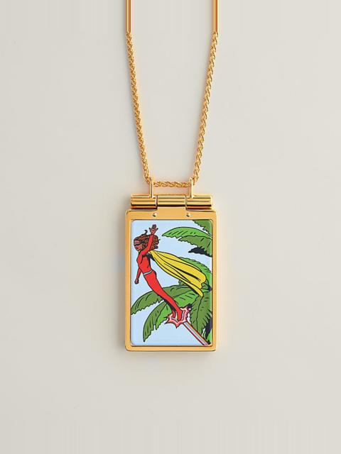 Hermès Hermes on the Beach mirror compact pendant