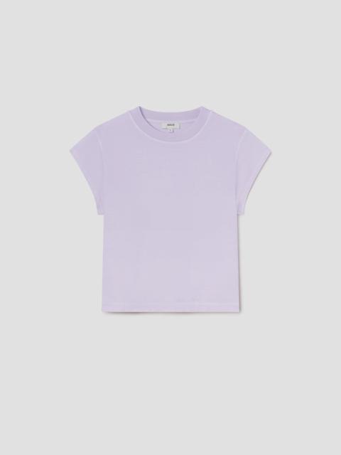 AGOLDE LONG LINE BRYCE CAP SLEEVE TEE IN ACID LILAC