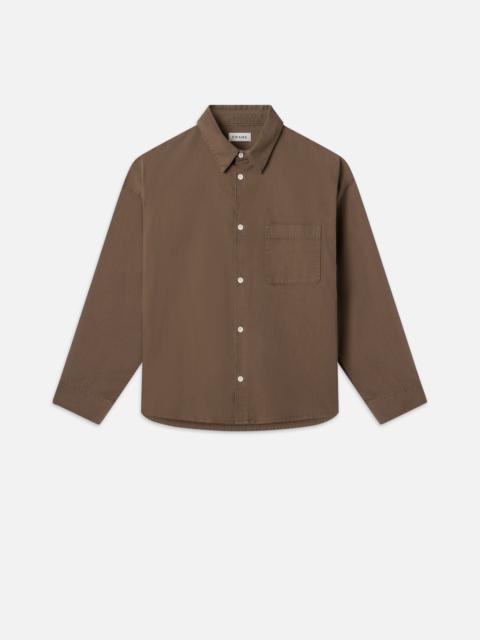 FRAME Relaxed Denim Shirt in Taupe