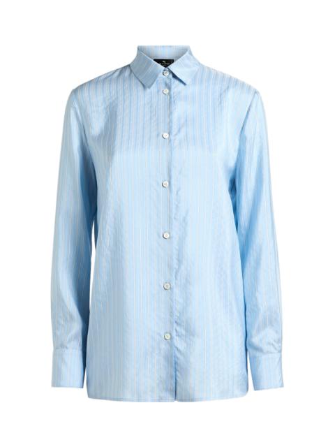 Etro Striped Silk Shirt multi