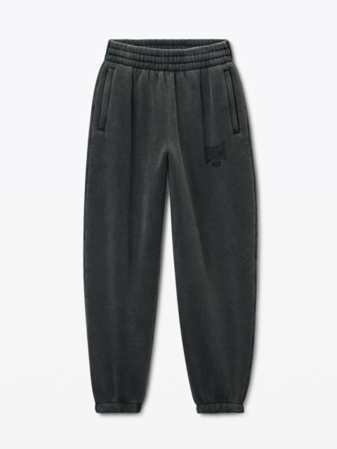 Alexander Wang Logo Cotton Terry Sweatpants