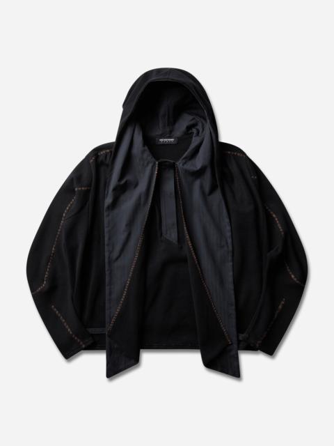Kiko Kostadinov Women's Petrel Hooded Pullover Ink Black