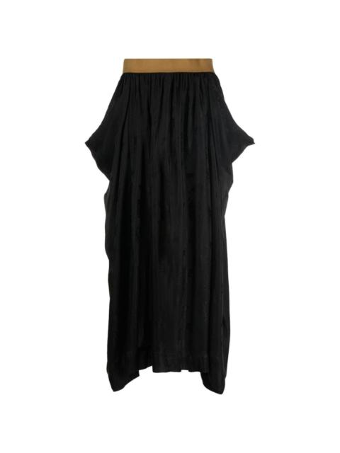side-draped maxi skirt