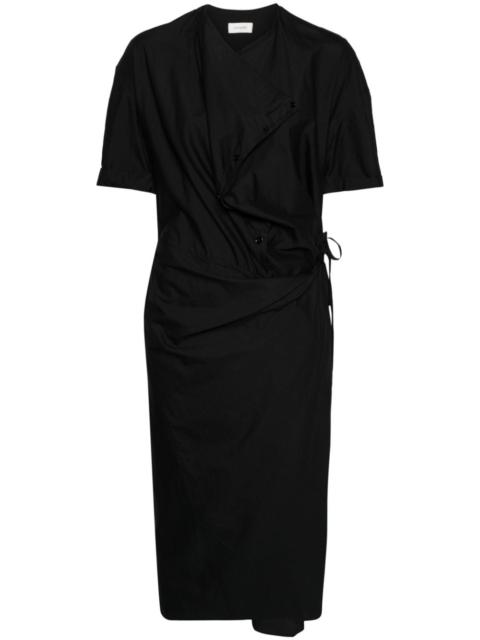 cowl-neck midi dress