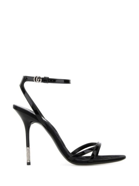Black Leather Sandals Blackblackblack Sandali