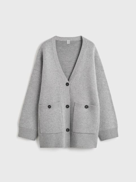 TOTEME Longline cardigan pale grey
