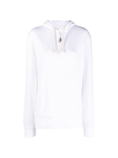 JW Anderson logo-embroidered cotton blend hoodie