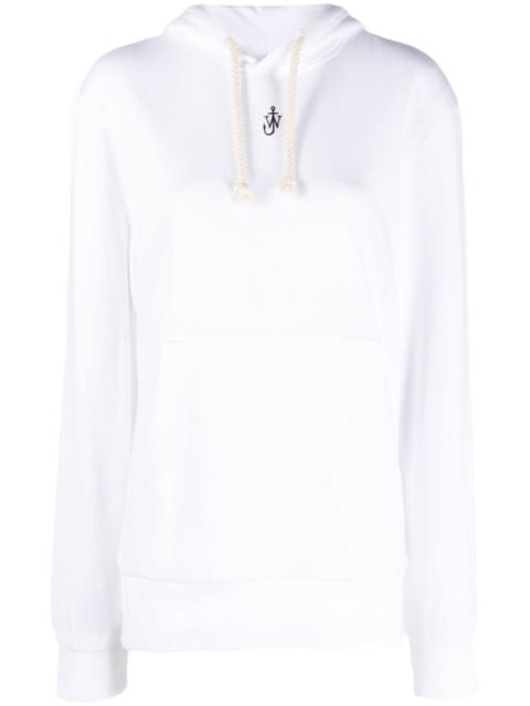 JW Anderson logo-embroidered cotton blend hoodie