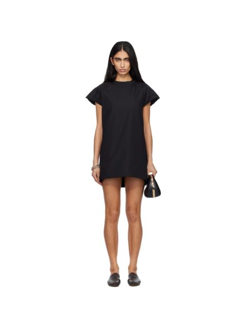 sacai Black Poplin Minidress